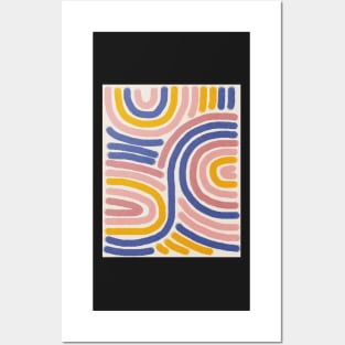 Abstract rainbows pattern, Line art Posters and Art